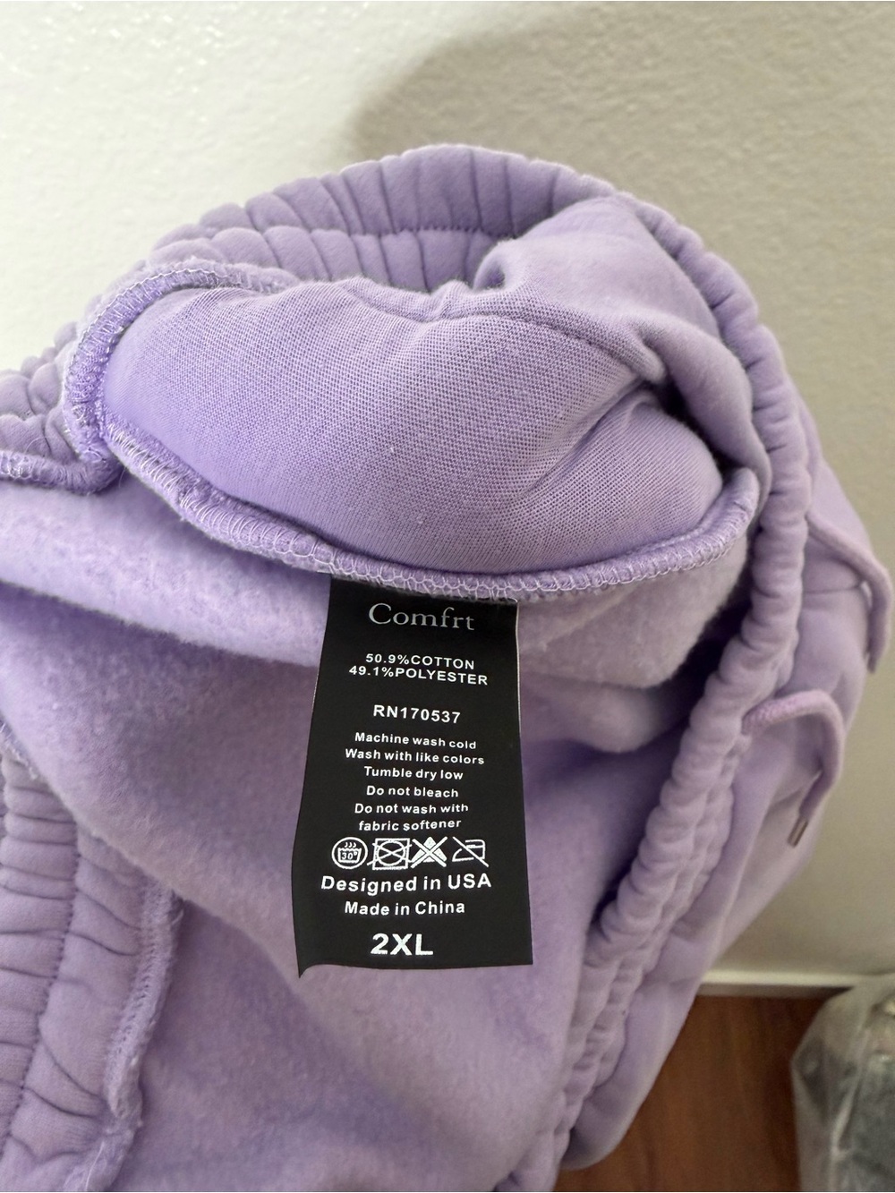 Comfrt Collection Pastel Edit Purple and Blue Athletic Shorts 2x - Picture 6 of 12